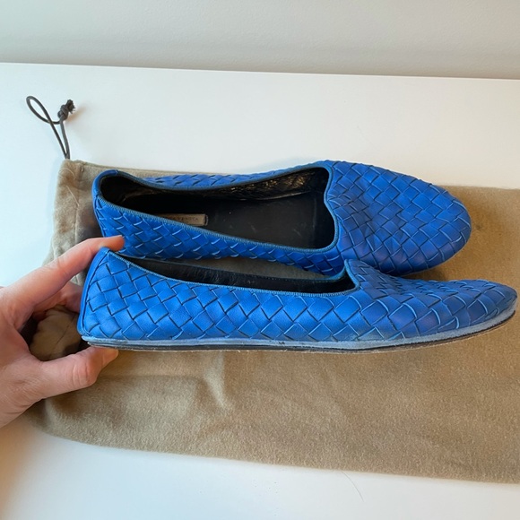 Bottega Veneta women’s intrecciato blue flats 36.5 - Picture 4 of 9